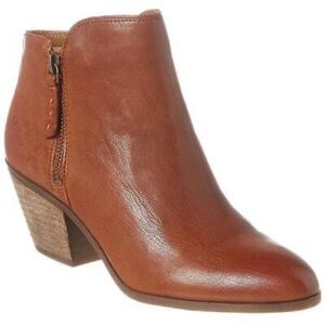 Frye Judith Double Zip Ankle Boot in Wiskey Leather